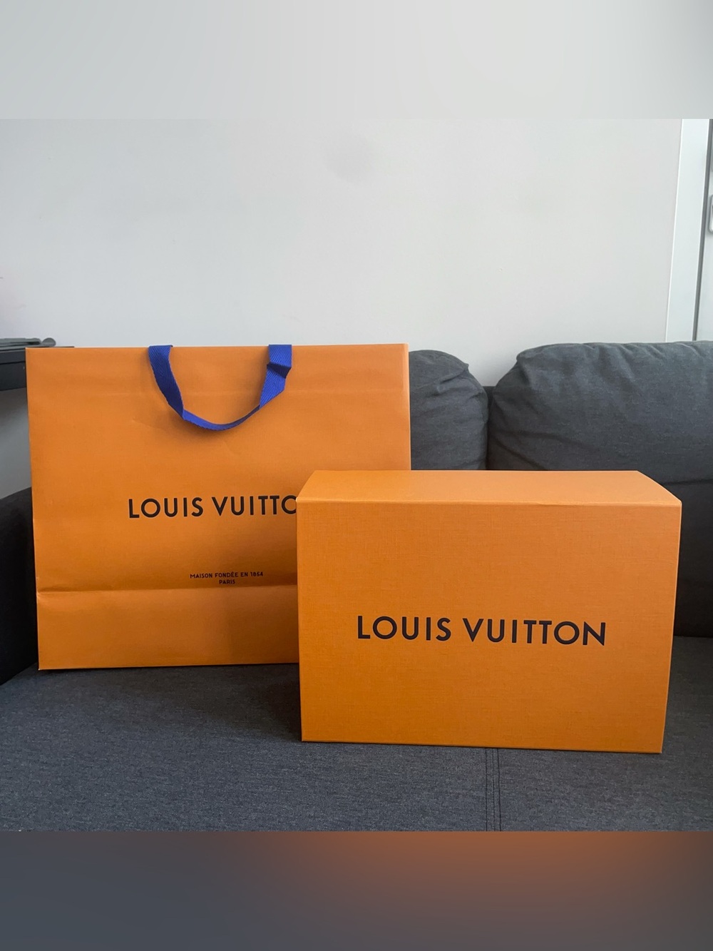 Empty Louis Vuitton Bag and Box